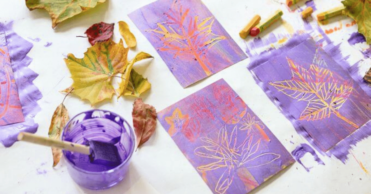 fall leaf scratch art fb — Activity Craft Holidays, Kids, Tips