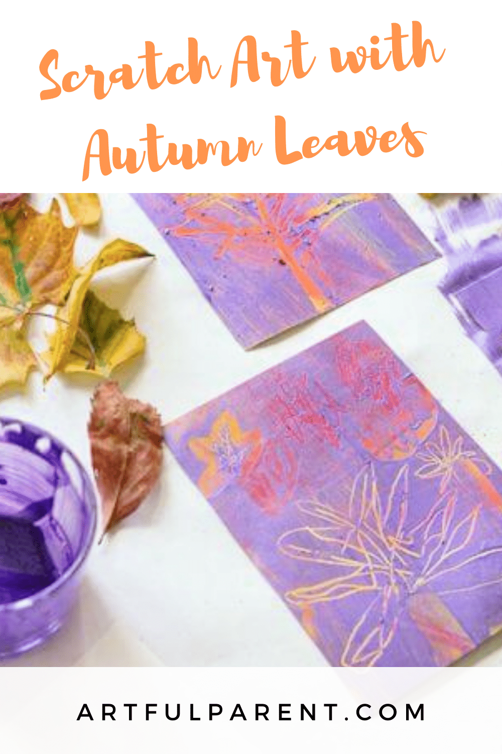 How to Make Scratch Art with Autumn Leaves for Kids