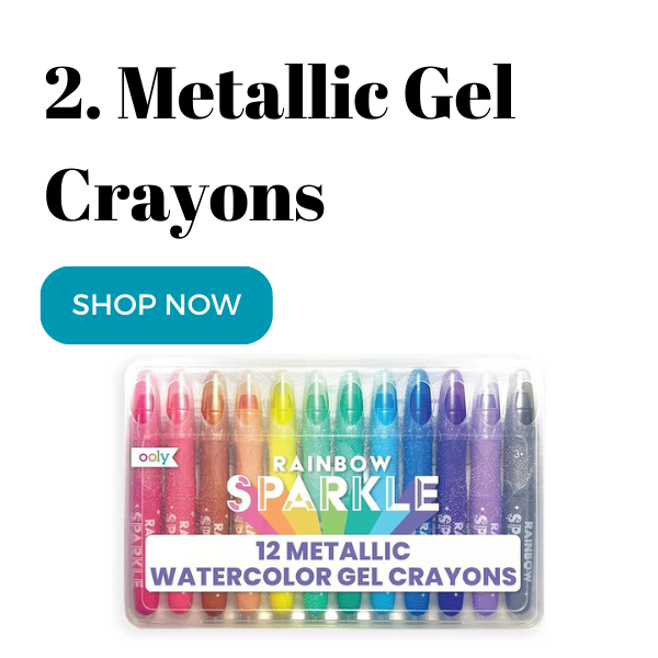 OOLY, Rainbow Sparkle Metallic Watercolor Gel, Art Supplies - Set