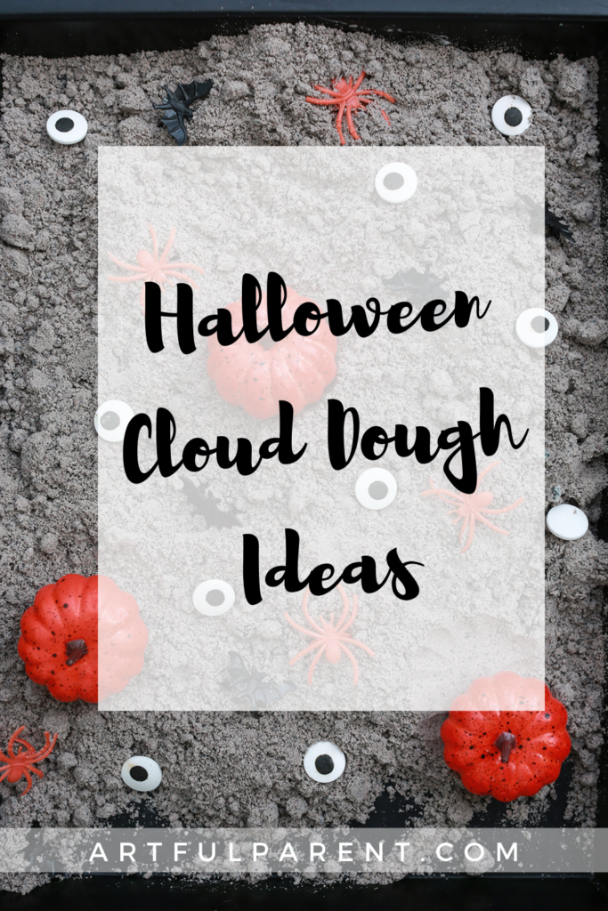 Halloween cloud dough for kids