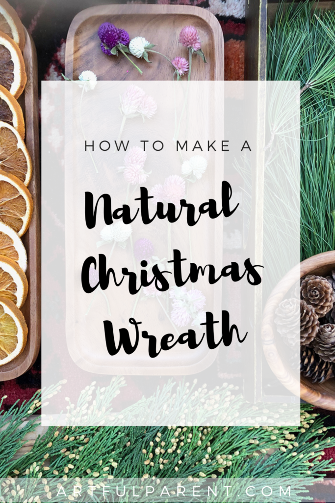 how to make a natural christmas wreath