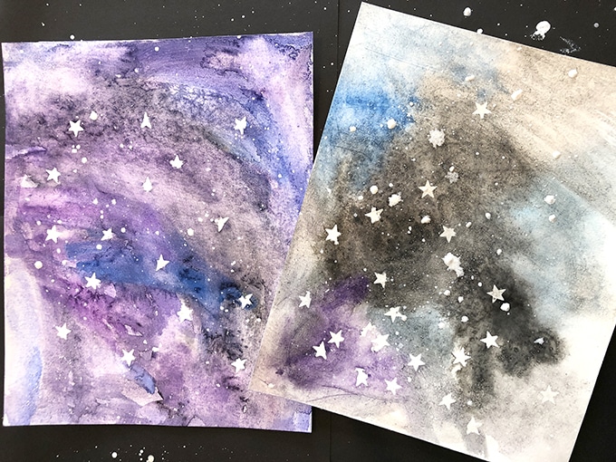 Galaxies watercolor art