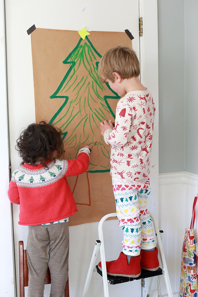 kids painting advent calendar