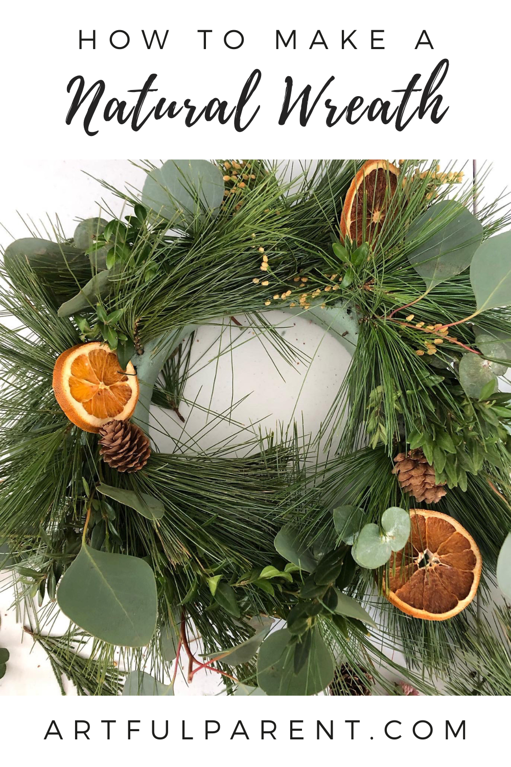 natural wreath pinterest