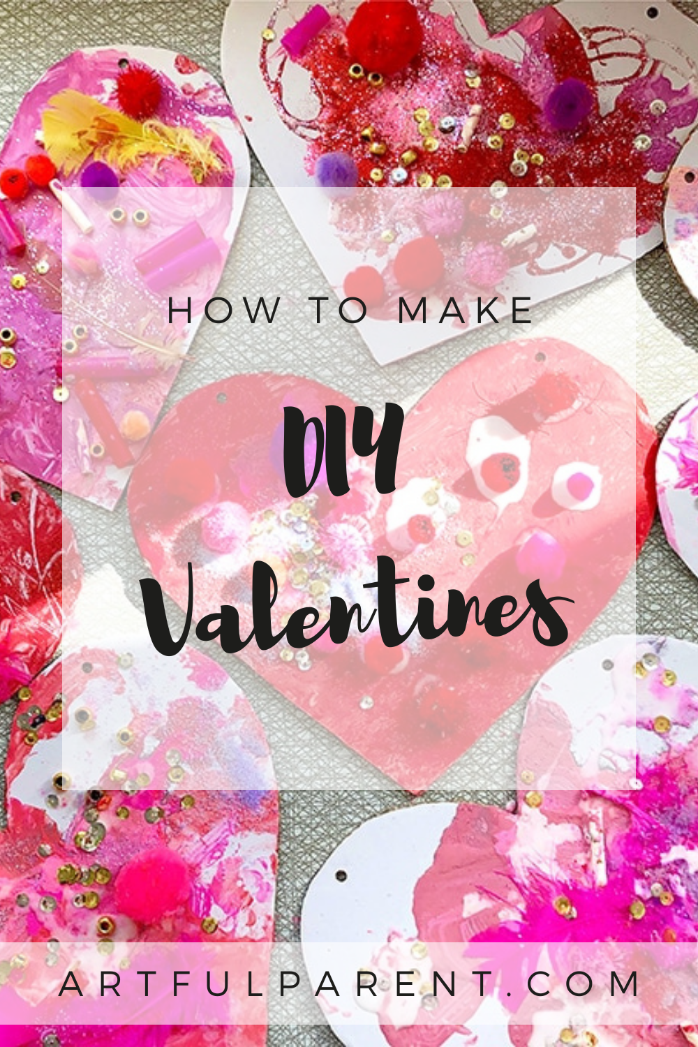 How to Make DIY Valentines for Kids with Cardboard Hearts