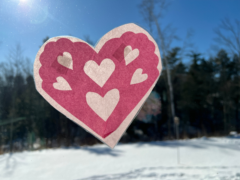 tissue paper hearts