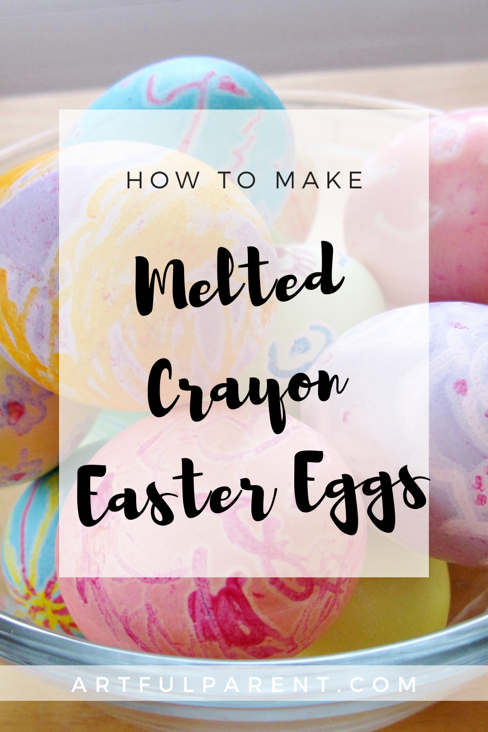 melted crayon easter egg pin