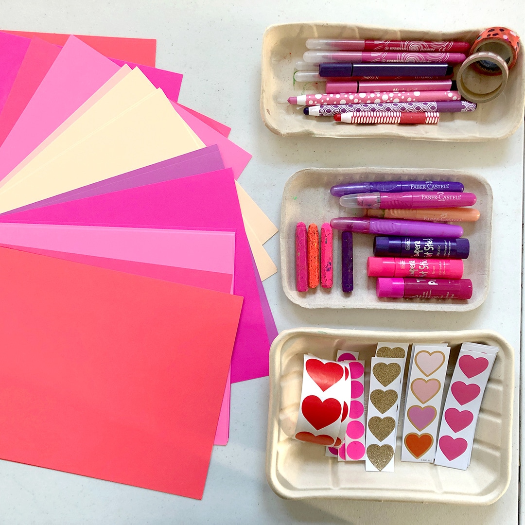 Materials for loveboxes for valentine's day mailbox