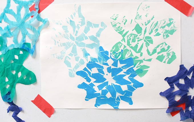 Snowflake paper prints