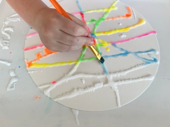 raised salt watercolors painting activities for preschoolers 