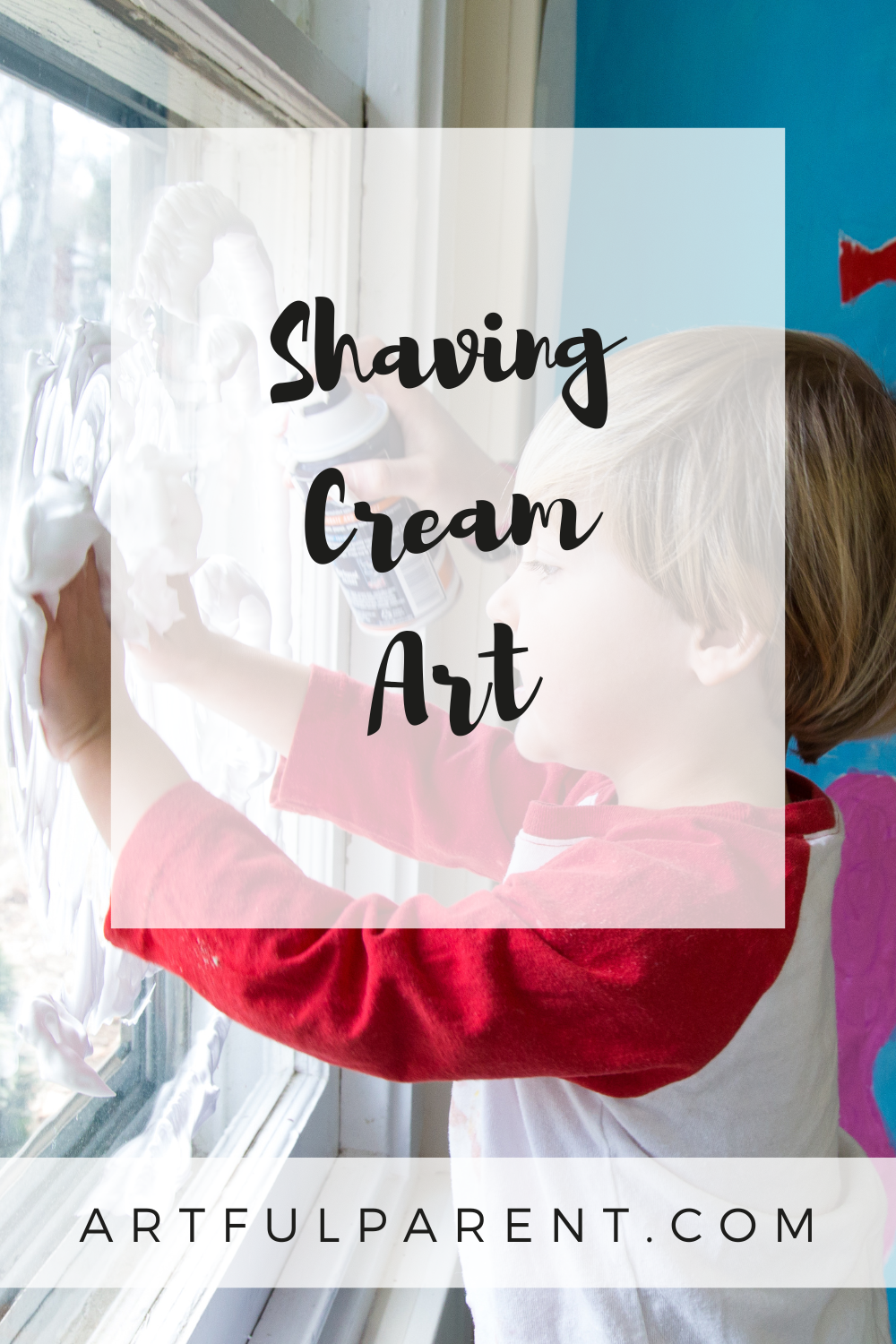 Shaving Cream Art on the Window