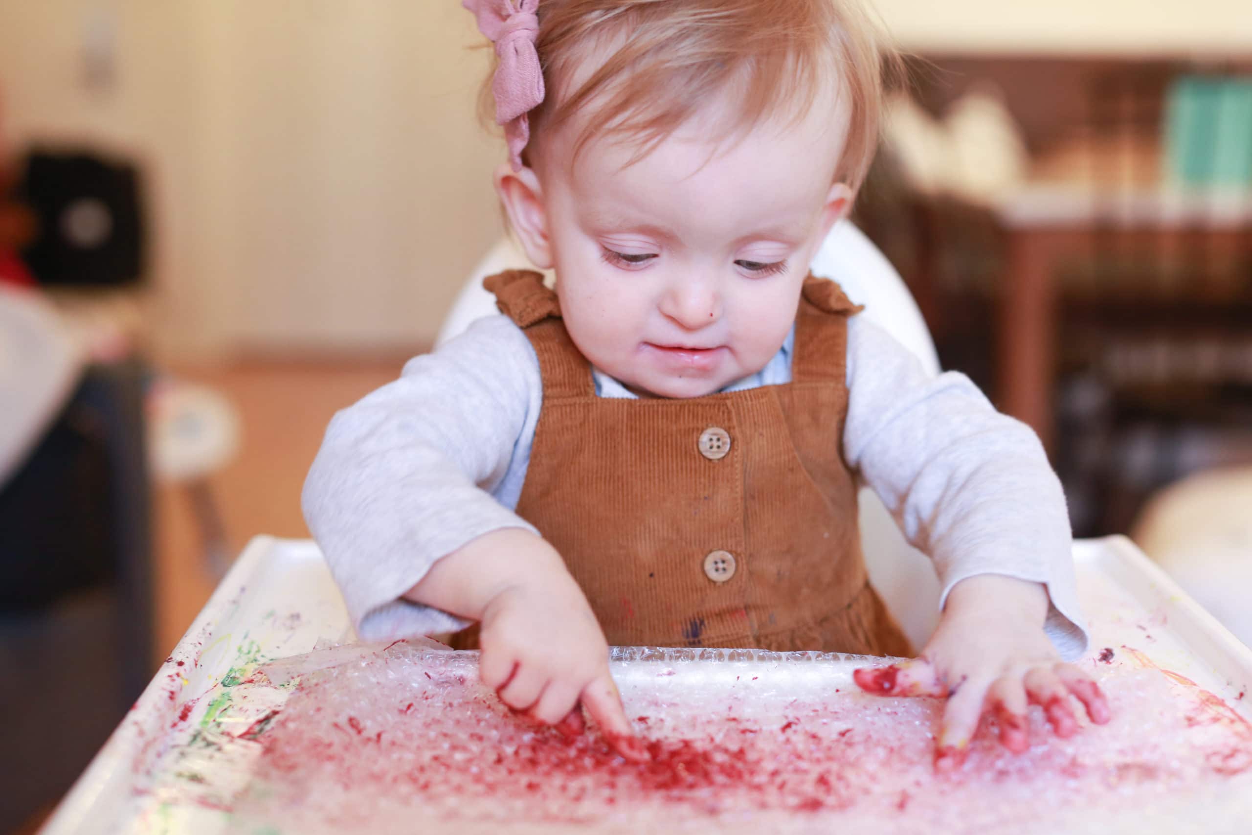 baby fingerpainting