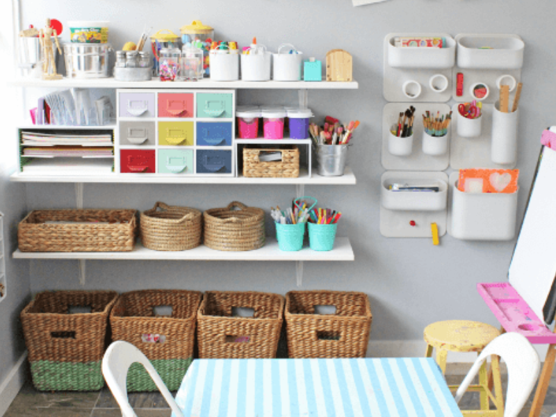 containers in art room