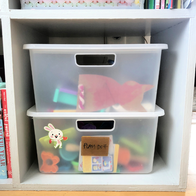 kids art bins