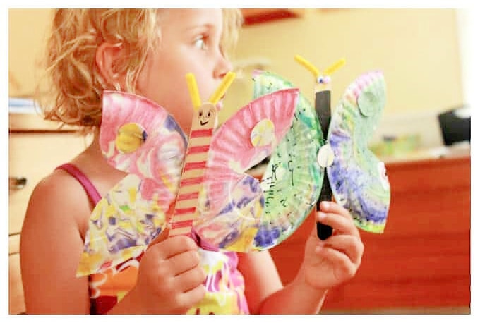 paper plate butterflies