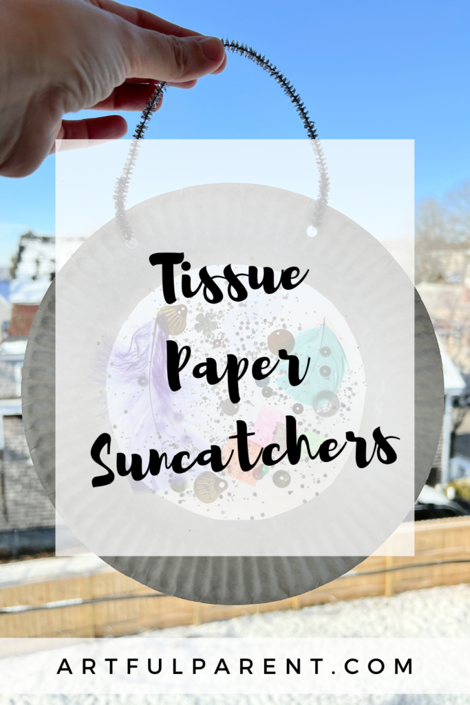 tissue paper suncatcher pin