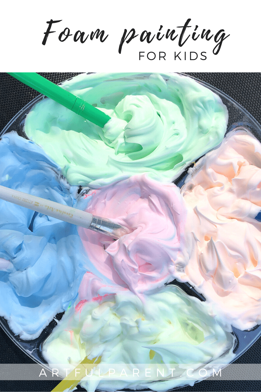 Easy Foam Painting For Kids - The Artful Parent