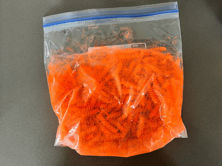 pasta and paint in bag