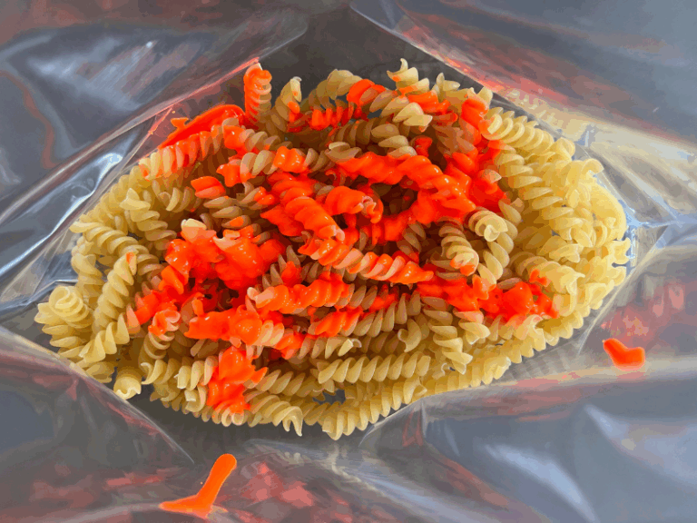 pasta with paint