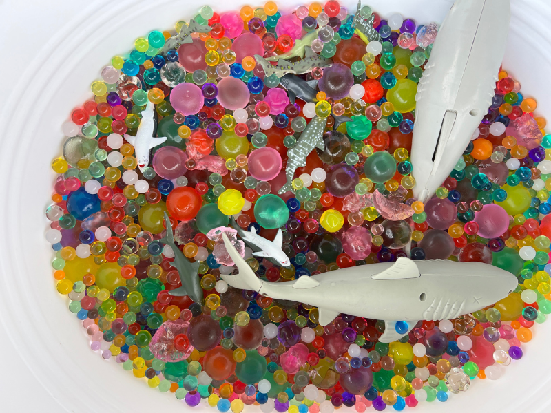 toys in water beads