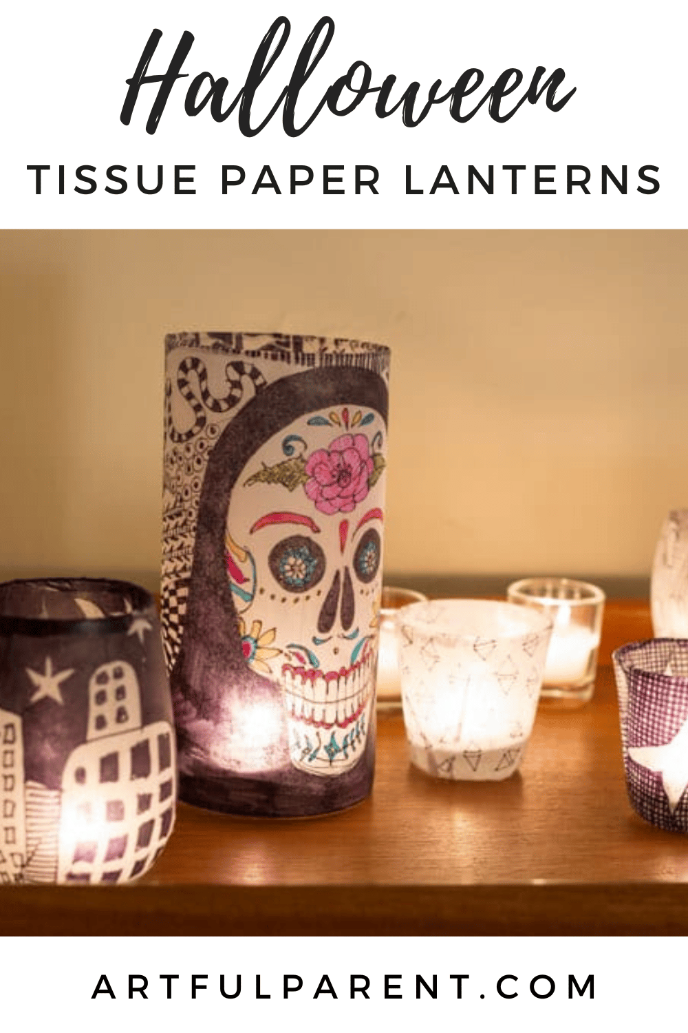 halloween tissue paper lanterns