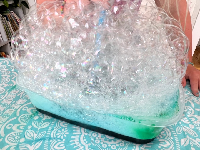 bubbles in container