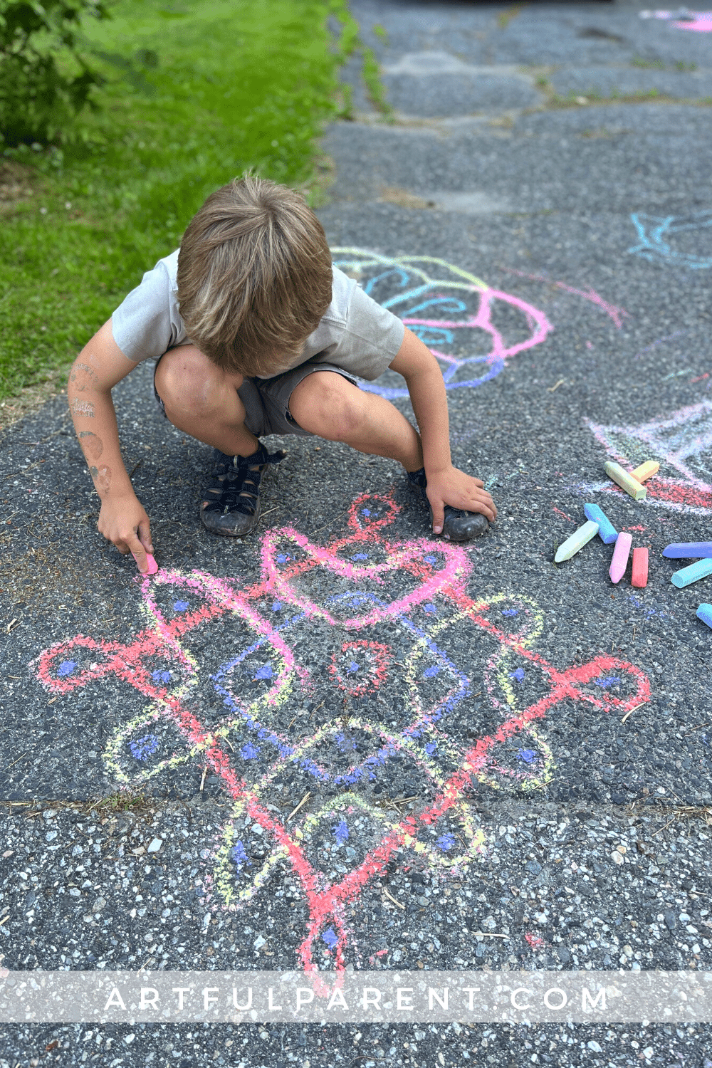 Rangoli Inspired Chalk Designs for Kids - The Artful Parent