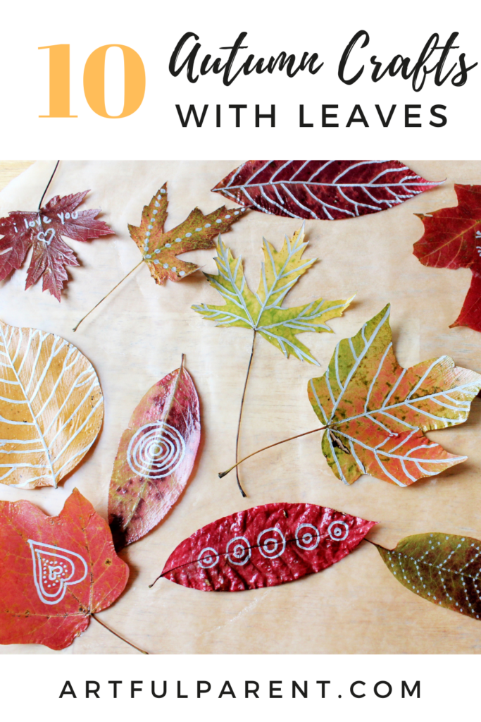 10 Autumn Crafts with Leaves for Kids