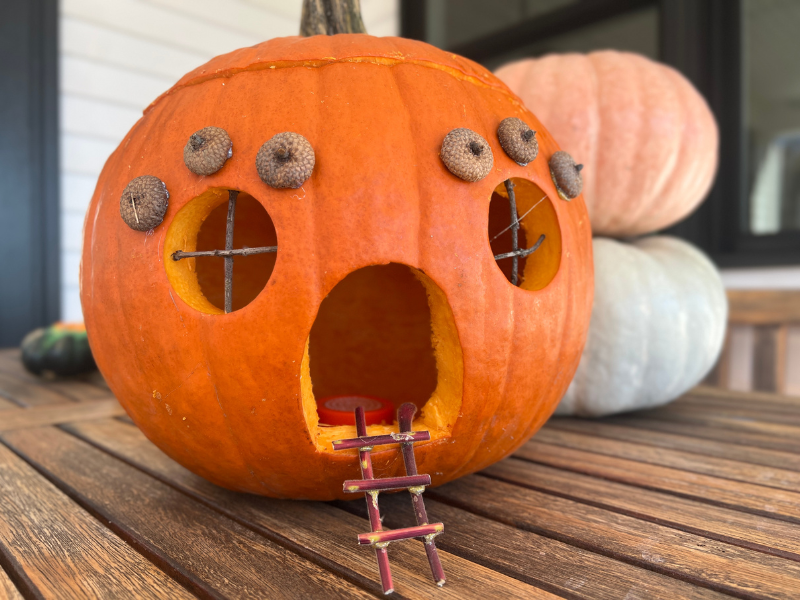 pumpkin fairy house