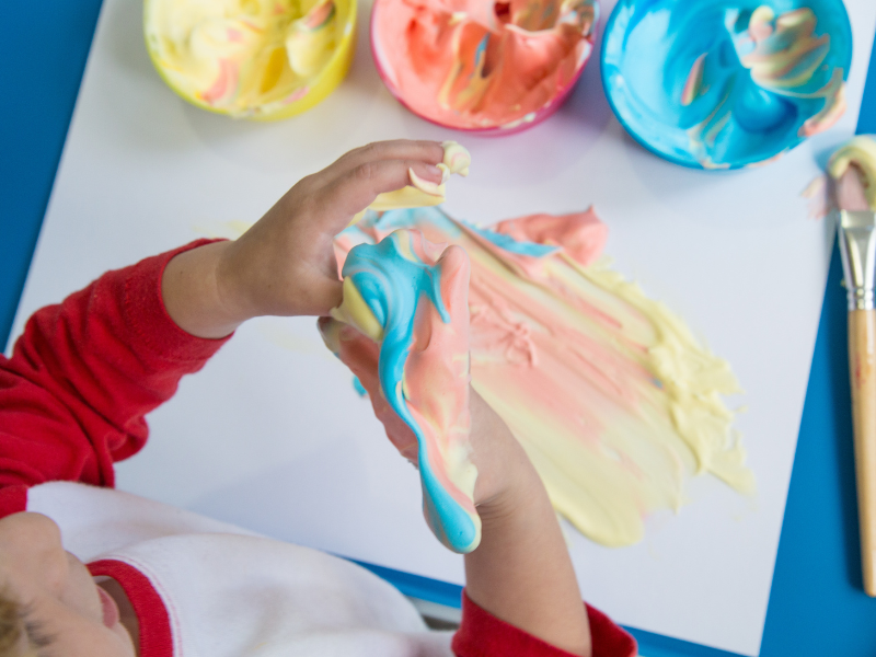 shaving cream activities