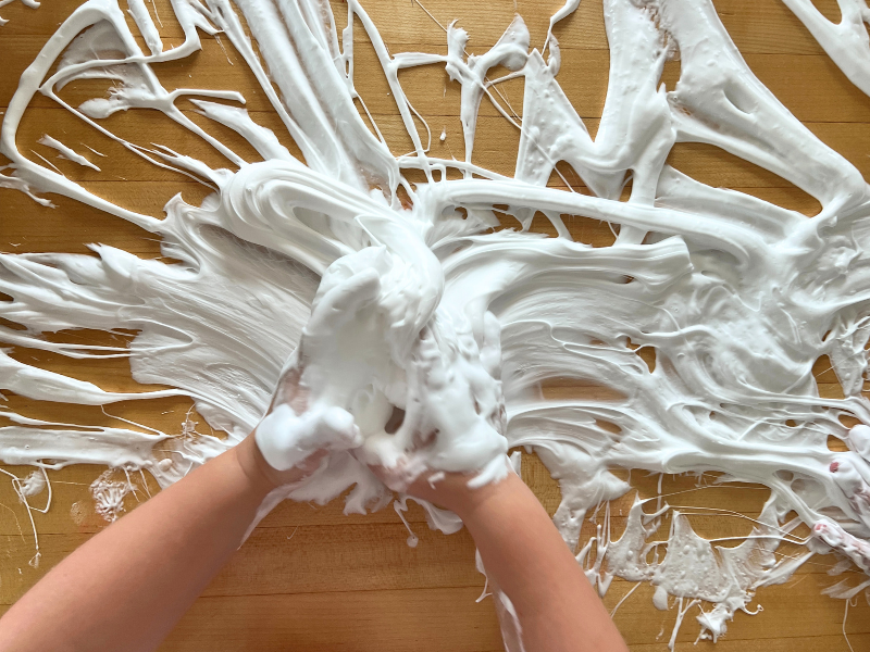 shaving cream fluffy slime