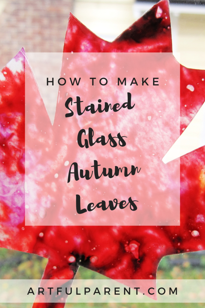 stained glass leaves pin