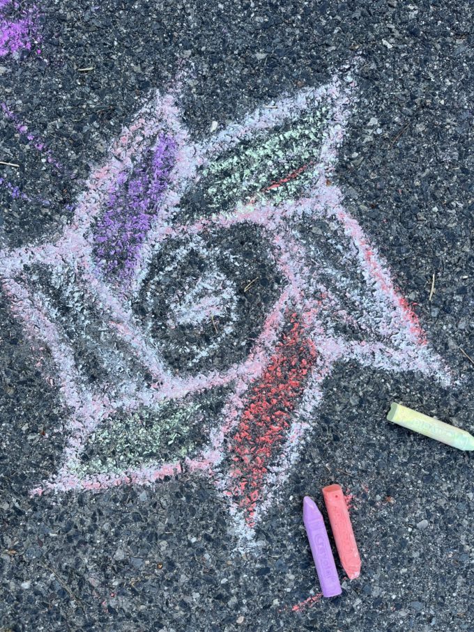 rangoli chalk drawings for kids