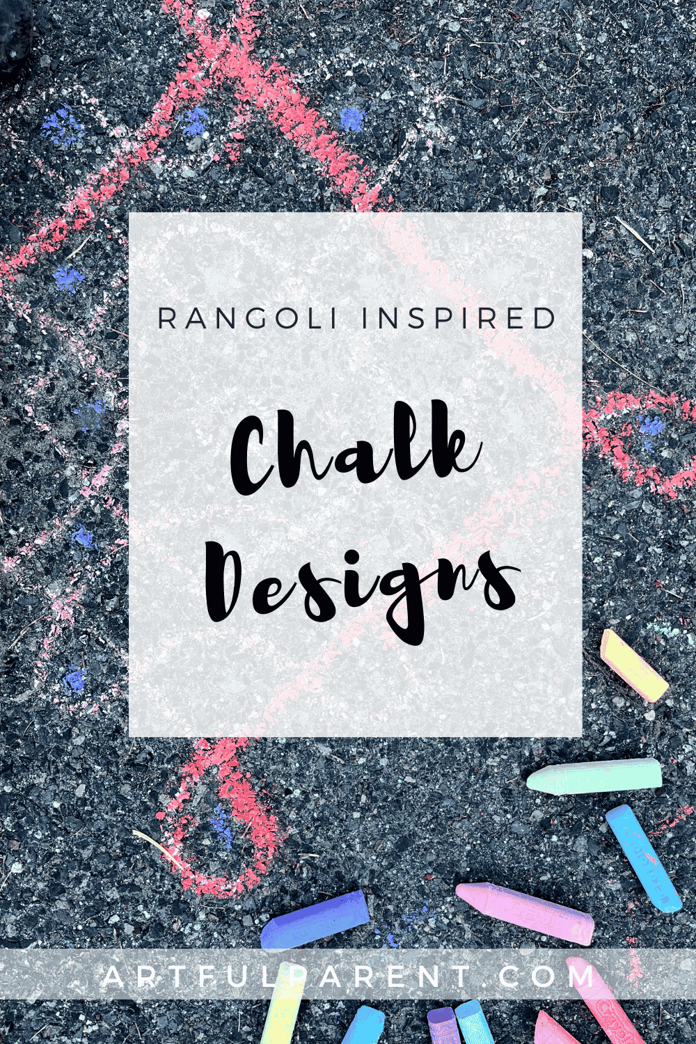 Rangoli Inspired Chalk Designs for Kids