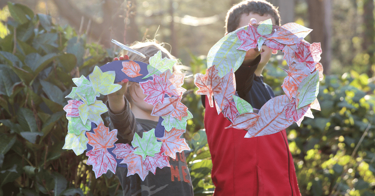 Scrap Paper Fall Leaf (Free Printable) - Little Learning Club