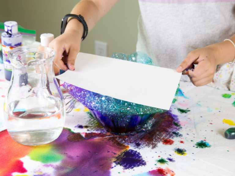 making a bubble print