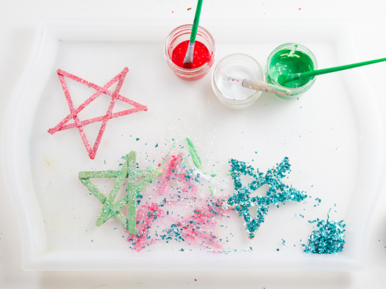 making glitter stars