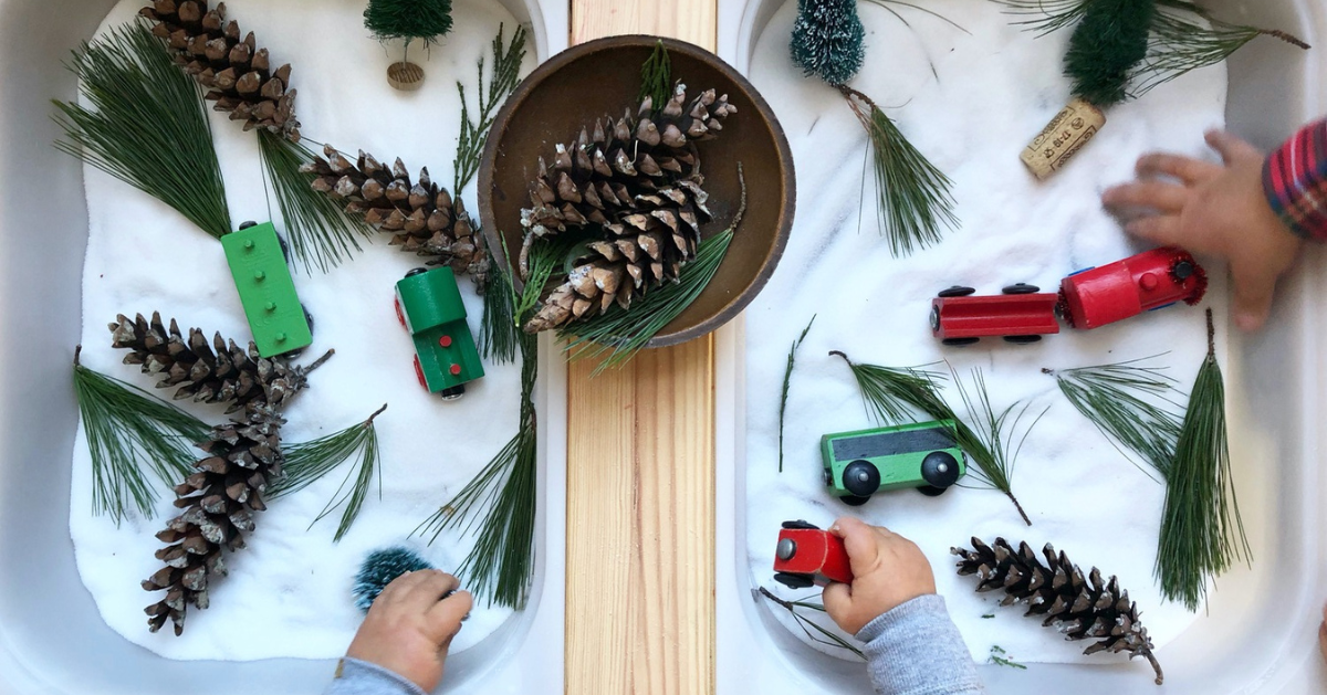 Play Create Explore: Winter/Christmas Sensory Bin