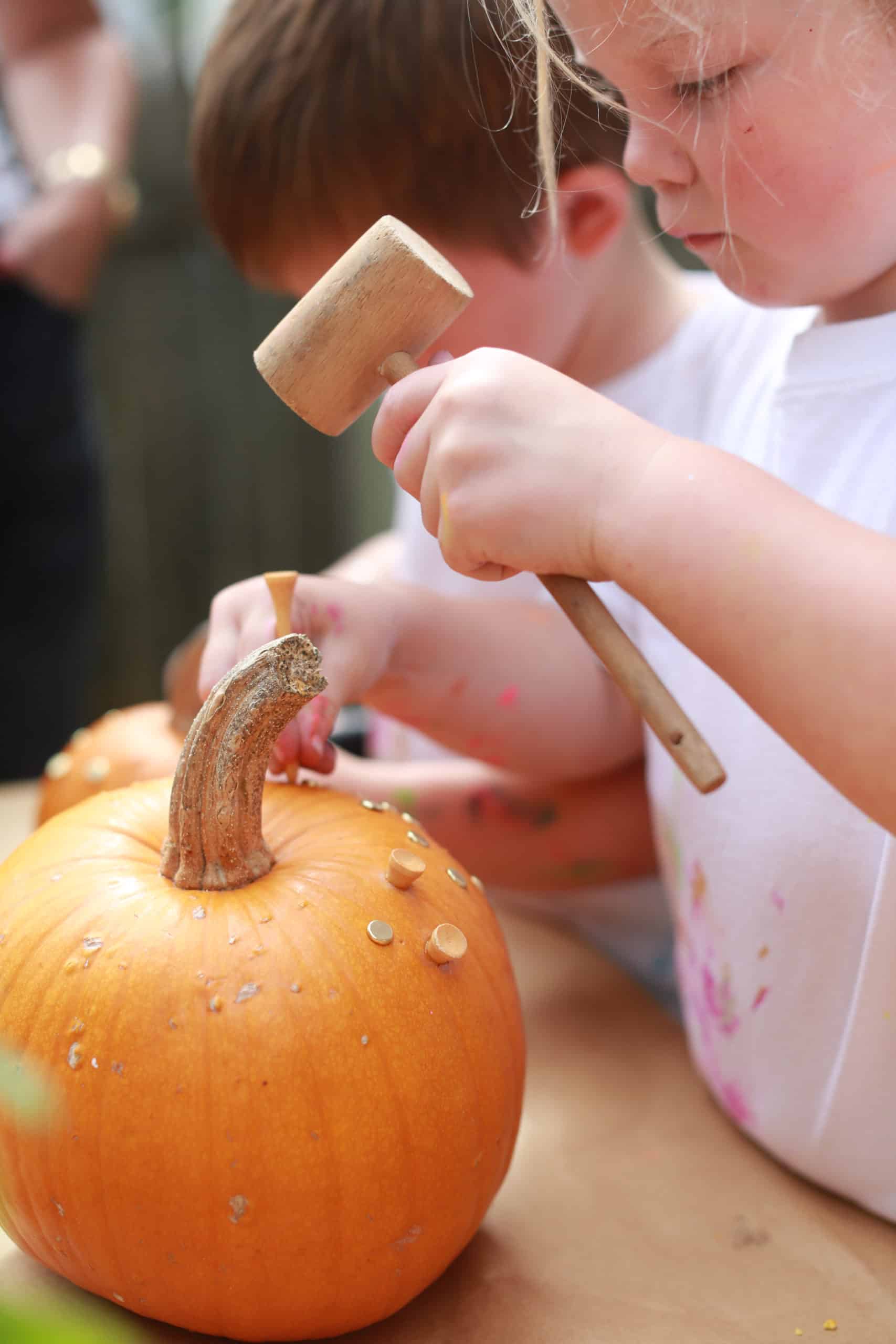 pounding pumpkin activity for kids