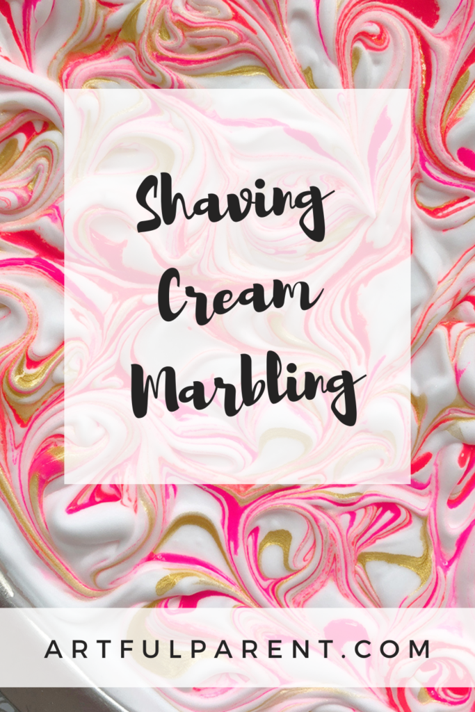shaving cream marbling pin