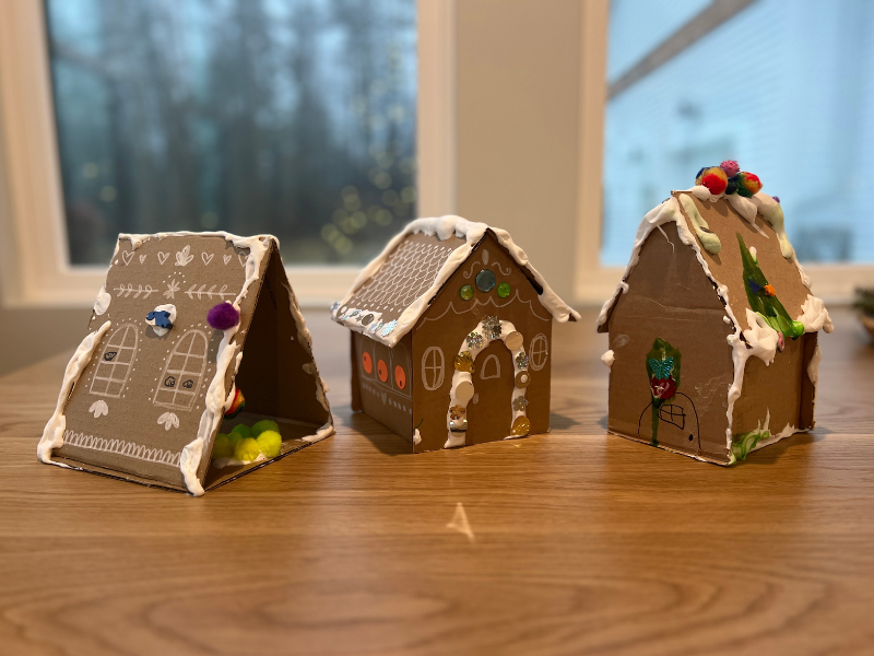 cardboard gingerbread houses