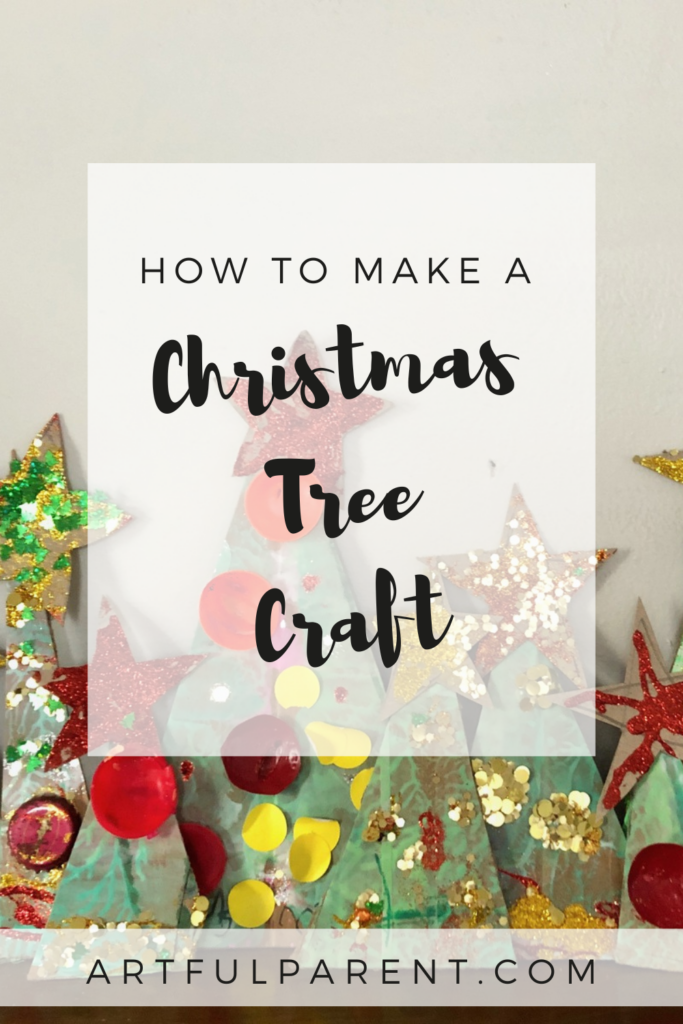 christmas tree craft pin