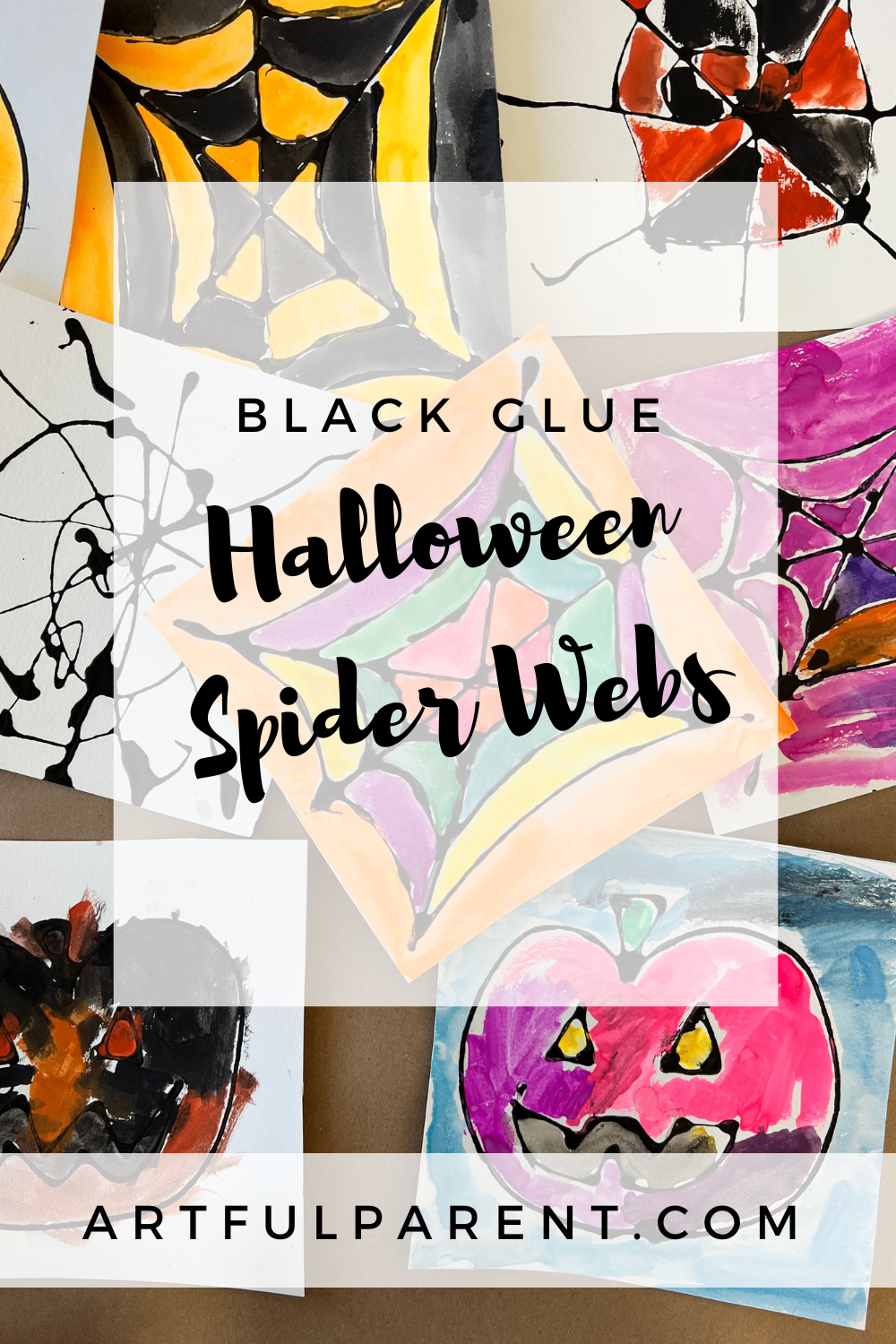 How to Make Black Glue Halloween Spider Webs