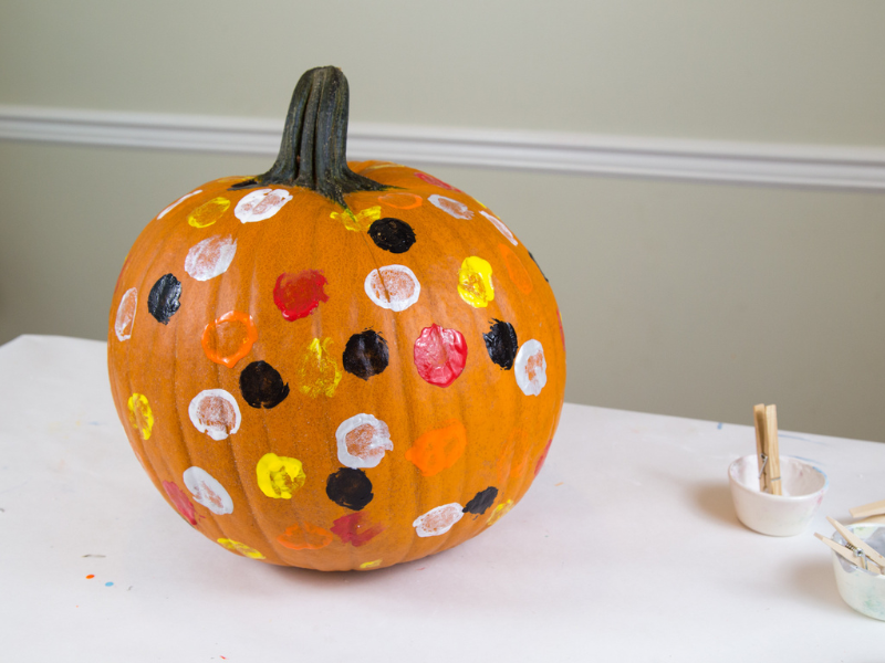 polka dot pumpkin