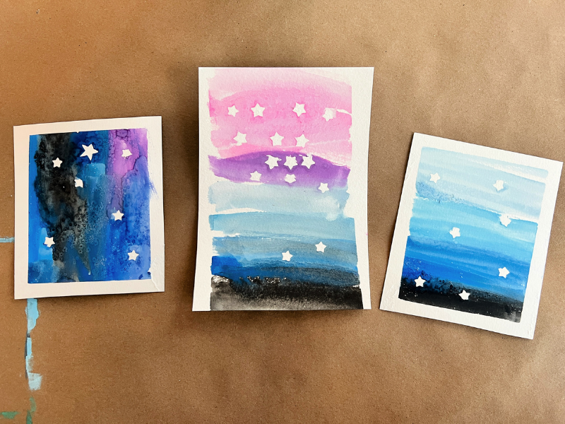 starry sky cards