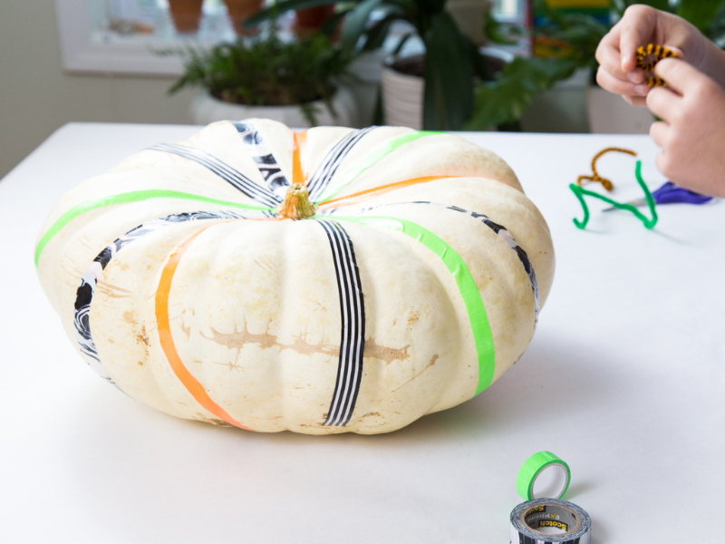 washi tape pumpkin