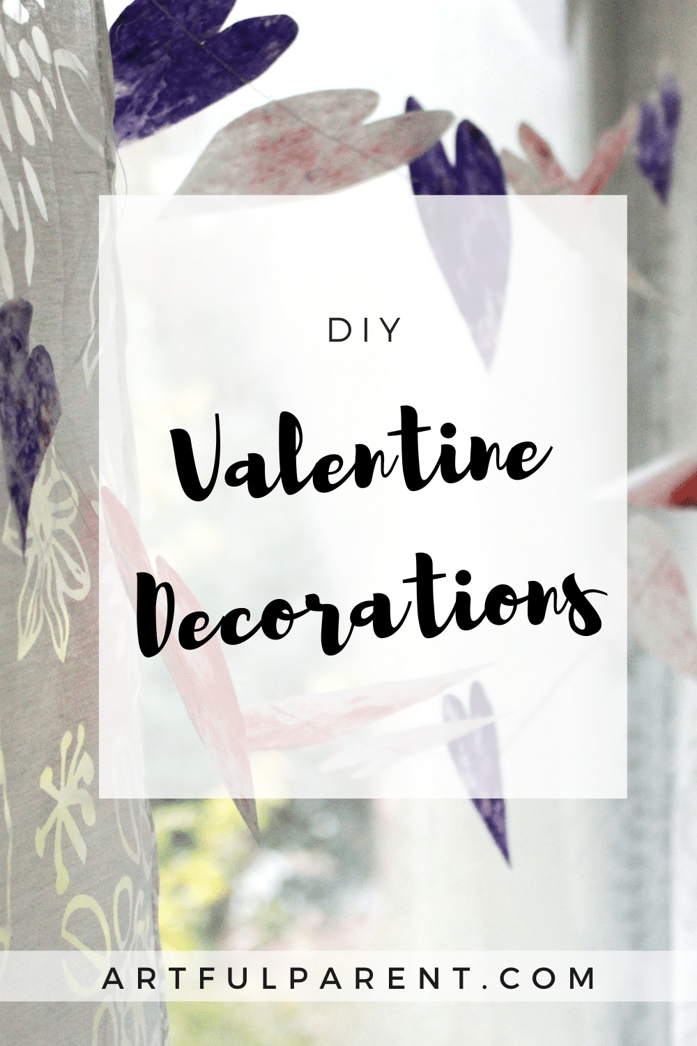 DIY Valentine Decorations: Melted Crayon Hearts Garland
