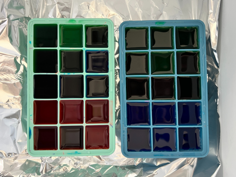 frozen ice cube trays