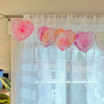 heart doily garland