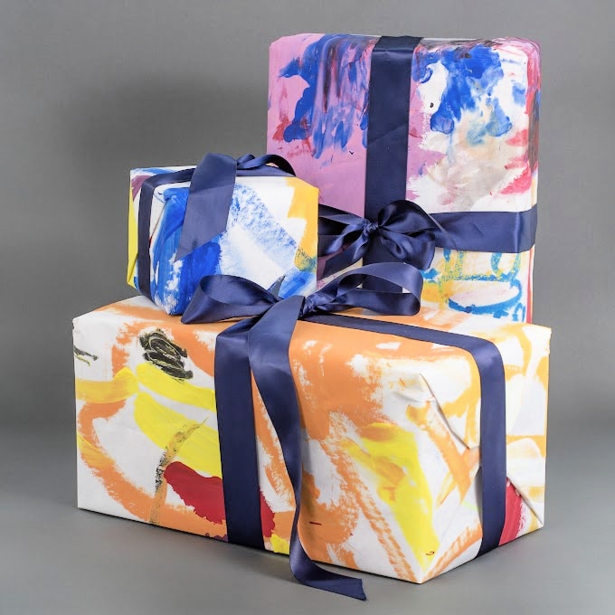 homemade gift wrap square